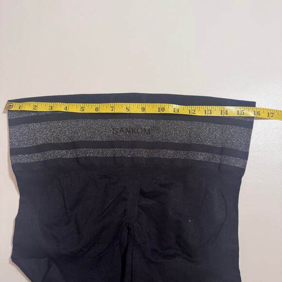 SANKOM Patent Shapewear Crop Leggings XXL Slimming Shaper Pants Black NWT - Picture 3 of 8